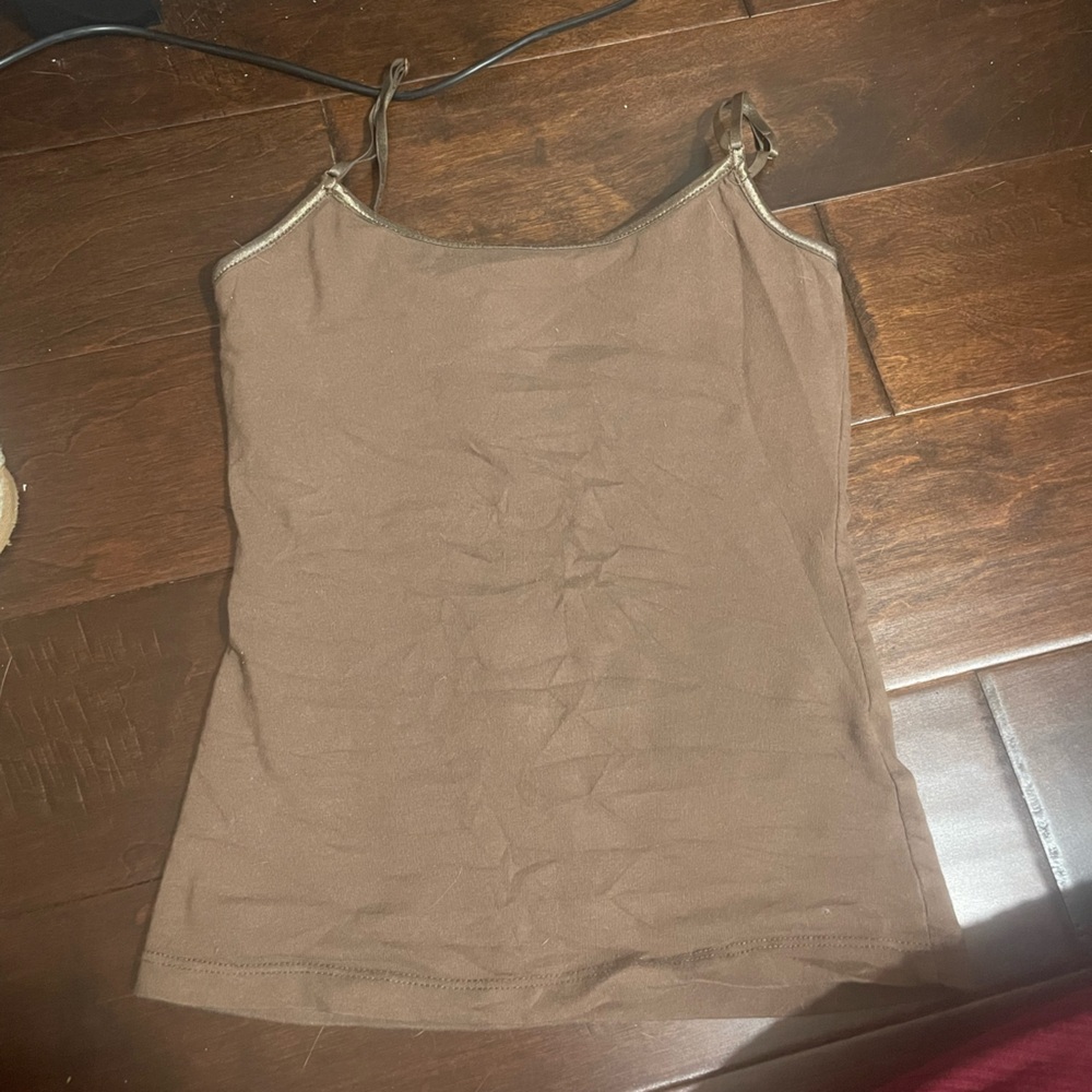 Brown ambiance apparel Spaghetti Strap tank Top
